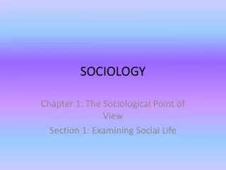 SOCIOLOGY