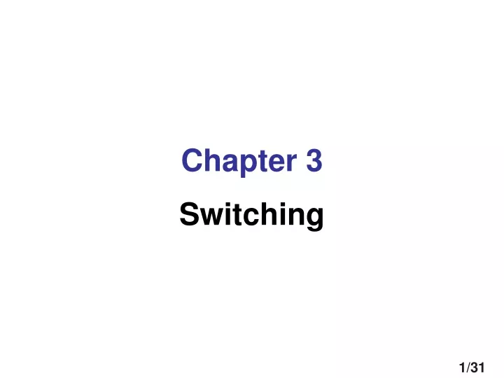 chapter 3 switching