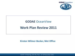 GODAE OceanView Work Plan Review 2011