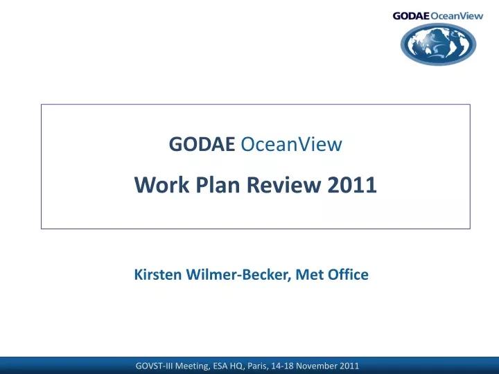godae oceanview work plan review 2011