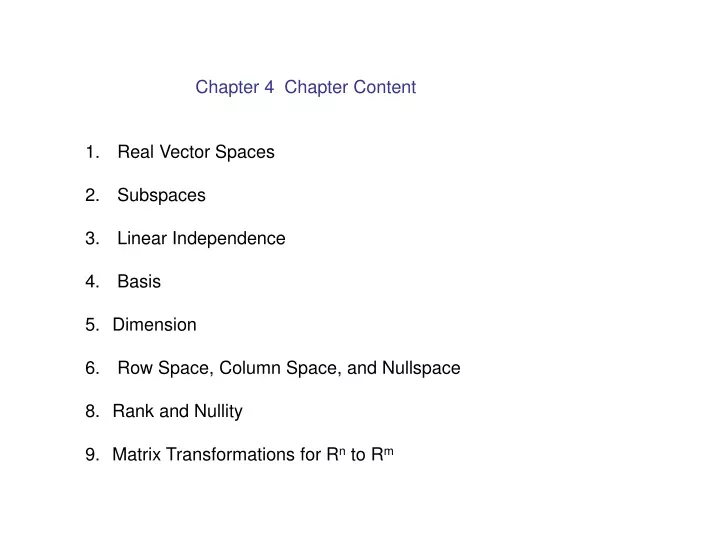 chapter 4 chapter content real vector spaces