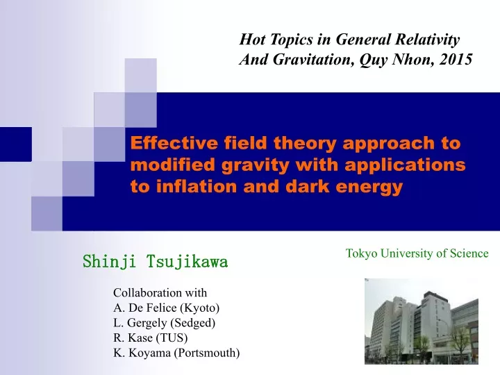 effective field theory approach to modified gravity with applications to inflation and dark energy