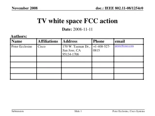 TV white space FCC action