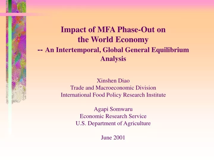 impact of mfa phase out on the world economy