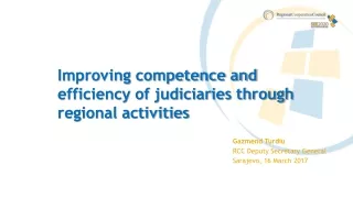 Improving competence and efficiency of judiciaries through regional activities