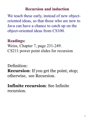 Recursion and induction