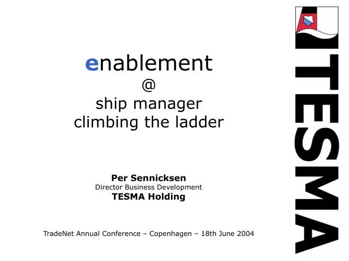 e nablement @ ship manager climbing the ladder