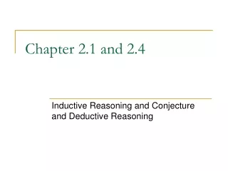 Chapter 2.1 and 2.4