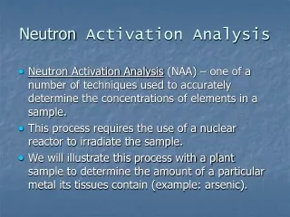 Neutron  Activation Analysis