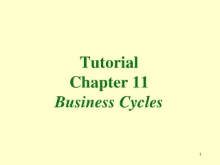Tutorial Chapter 11 Business Cycles