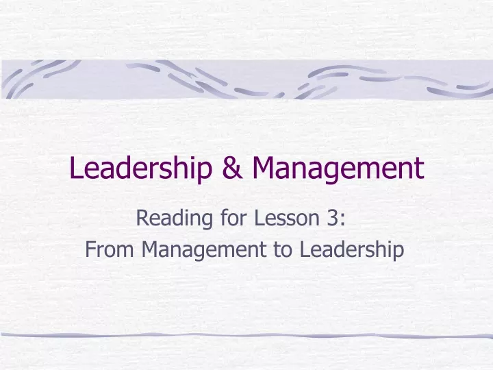 leadership management