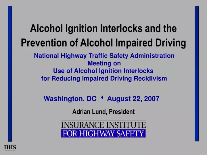 alcohol ignition interlocks and the prevention