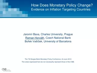 How Does Monetary Policy Change?  Evidence on Inflation Targeting Countries