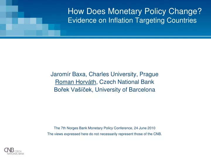 how does monetary policy change evidence on inflation targeting countries