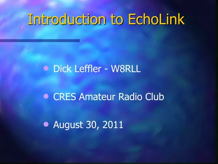 introduction to echolink