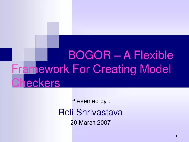 bogor a flexible framework for creating model checkers