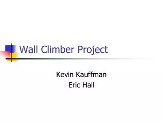 Wall Climber Project