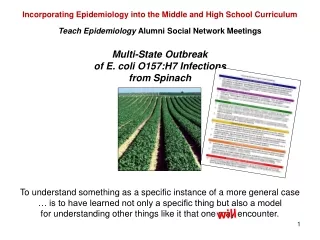 Incorporating Epidemiology into the Middle and High School Curriculum