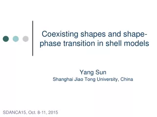 Coexisting shapes and shape-phase transition in shell models