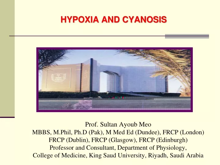 hypoxia and cyanosis