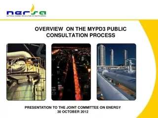 OVERVIEW  ON THE MYPD3 PUBLIC CONSULTATION PROCESS