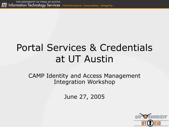 portal services credentials at ut austin
