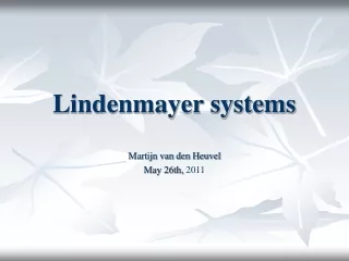 Lindenmayer systems