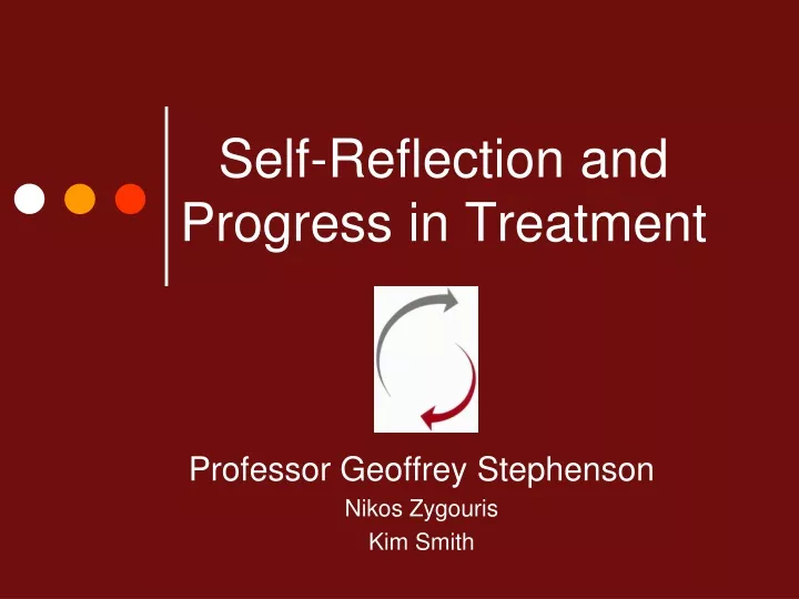 self reflection and progress in treatment