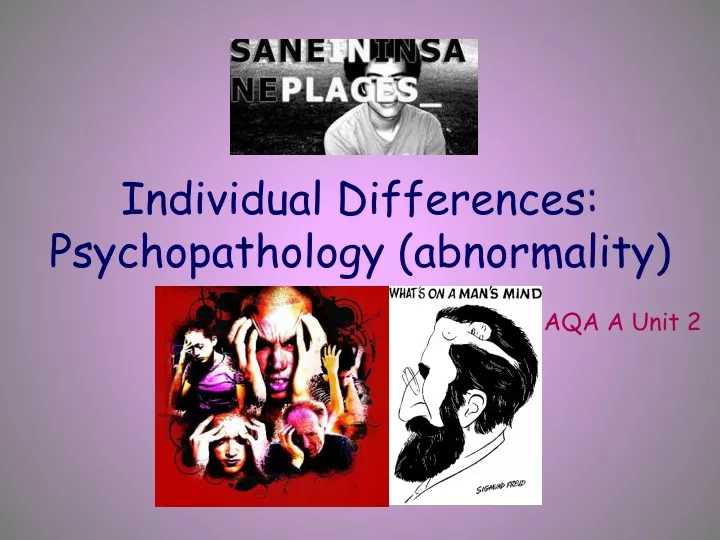 individual differences psychopathology abnormality