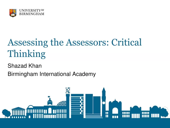 assessing the assessors critical thinking
