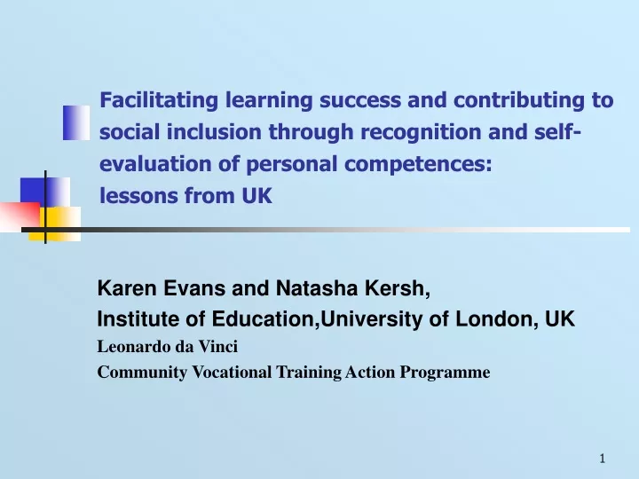 facilitating learning success and contributing