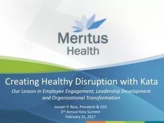 Creating Healthy Disruption with Kata