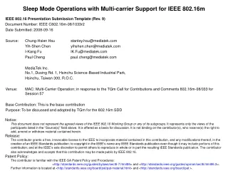 Sleep Mode Operations with Multi-carrier Support for IEEE 802.16m