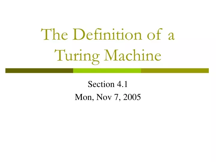 the definition of a turing machine