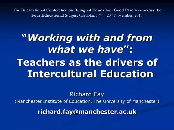 the international conference on bilingual