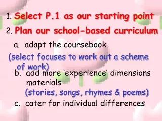 1.  Select P.1 as our starting point