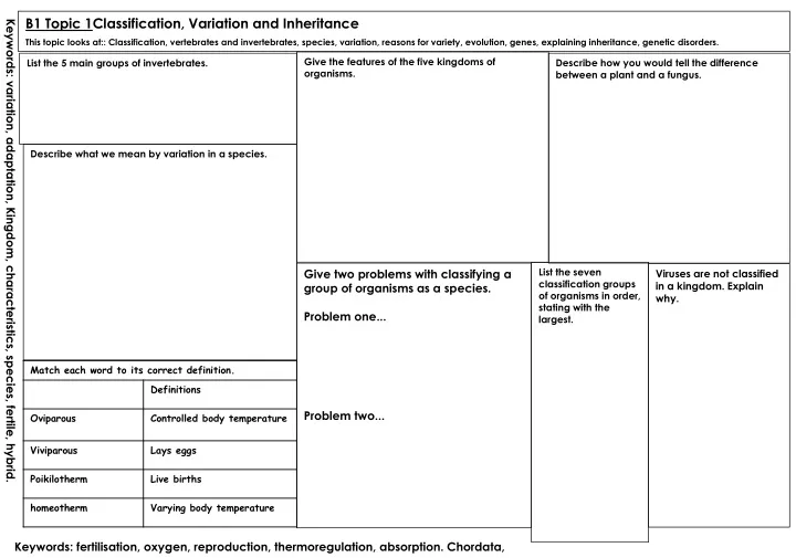 b1 topic 1 classification variation