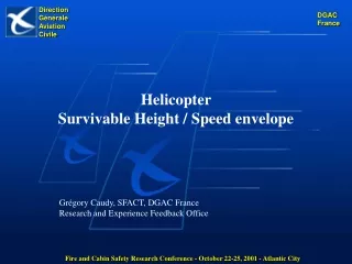 Helicopter  Survivable Height / Speed envelope