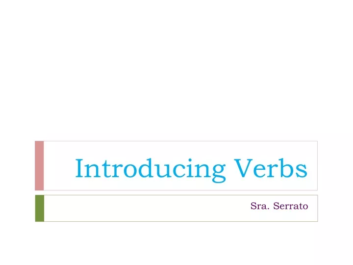 introducing verbs