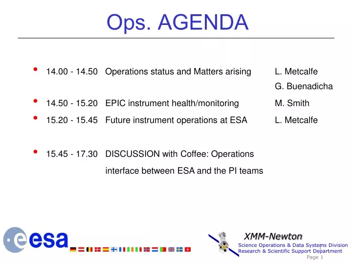 ops agenda