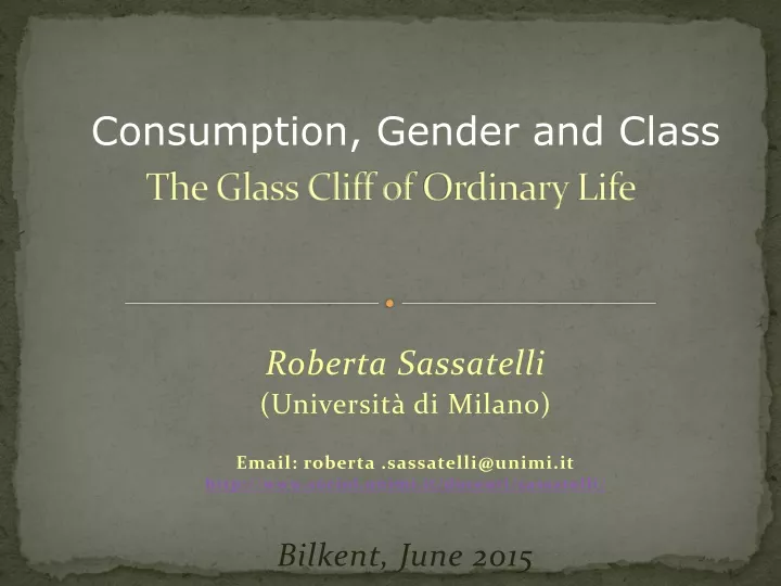 the glass cliff of ordinary life