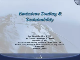 Emissions Trading &amp; Sustainability