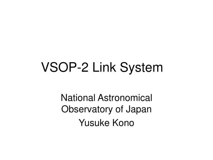 vsop 2 link system