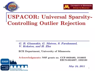 USPACOR: Universal Sparsity-Controlling Outlier Rejection