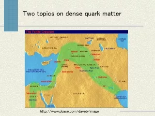 Two topics on dense quark matter