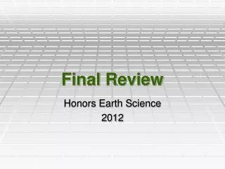 Final Review