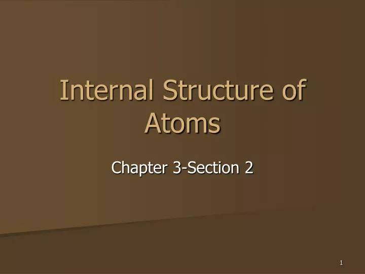 internal structure of atoms