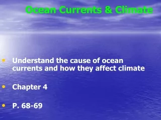 Ocean Currents &amp; Climate