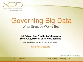 Governing Big Data What Strategy Works Best