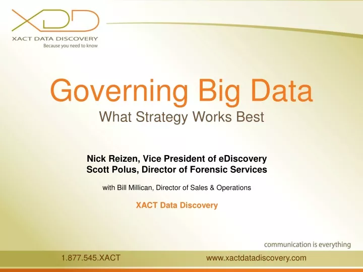 governing big data what strategy works best